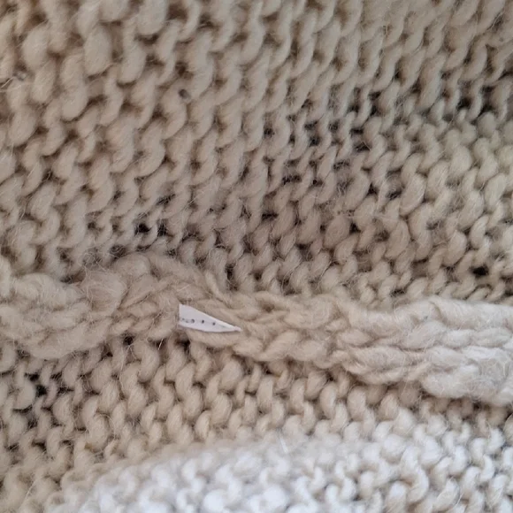 NEW LUCKY BRAND Bobble Diamond Oatmeal Wool Blend Knit Cardigan Sweater - Picture 9 of 9